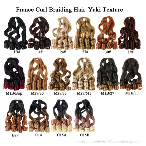 french curl braiding Hair Extensions braids for african hair African Afro Deep Wave Omber Silky Braiding Hair